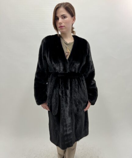 Black Velvet Minimal Coat