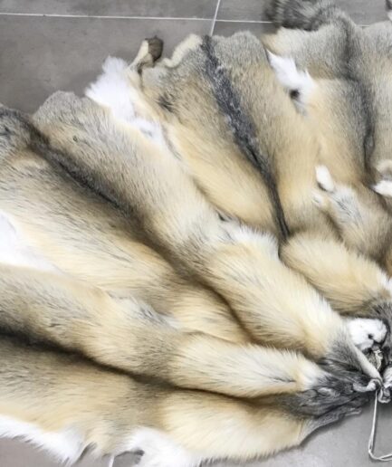 Genuine golden island fox fur pelt, super supple and lavish as a fur stole or raw material for DIY crafts.