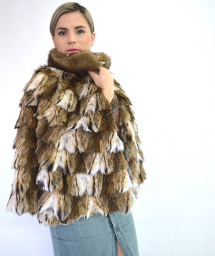 Real fox fur cape, new Gris fox fur cape. Bridal shawl, bridal fur stole, fox fur cape, sable fur collared, fox fur coat, natural fur skin.