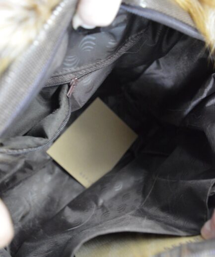 Real red fox fur bag genuine handbag for laptop portfolio shoulder bag, gorgeous red fox business handbag gift for her.